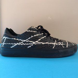 Axel Arigato Black Python Embossed Leather Clean 90 Sneaker